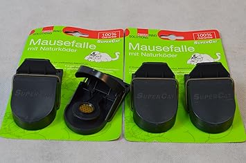 4 Stück (2X2) Mäusefalle Schlagfalle Mausefalle SUPER-CAT Mäusefallen Falle