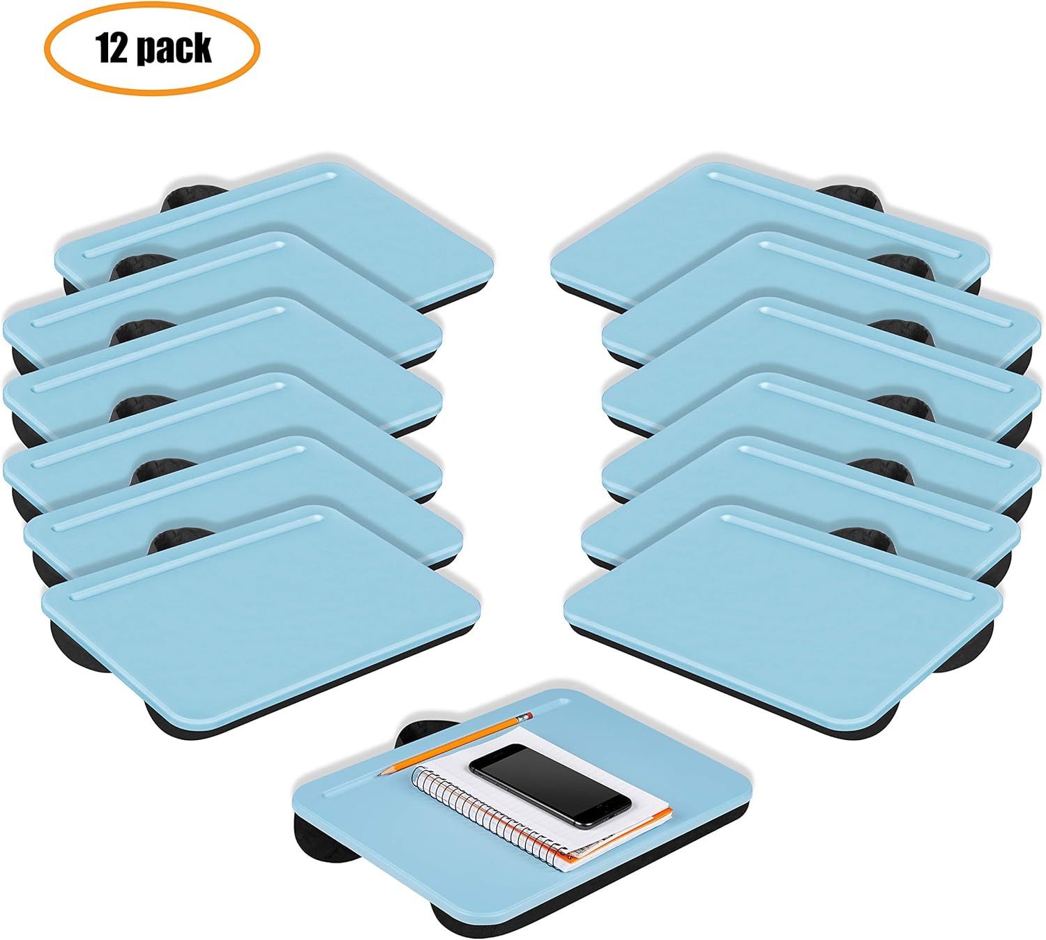 LapGear Compact Lap Desk - Alaskan Blue - Fits up to 13.3 Inch Laptops - Pack of 12 - Style No. 43003 : Office Products