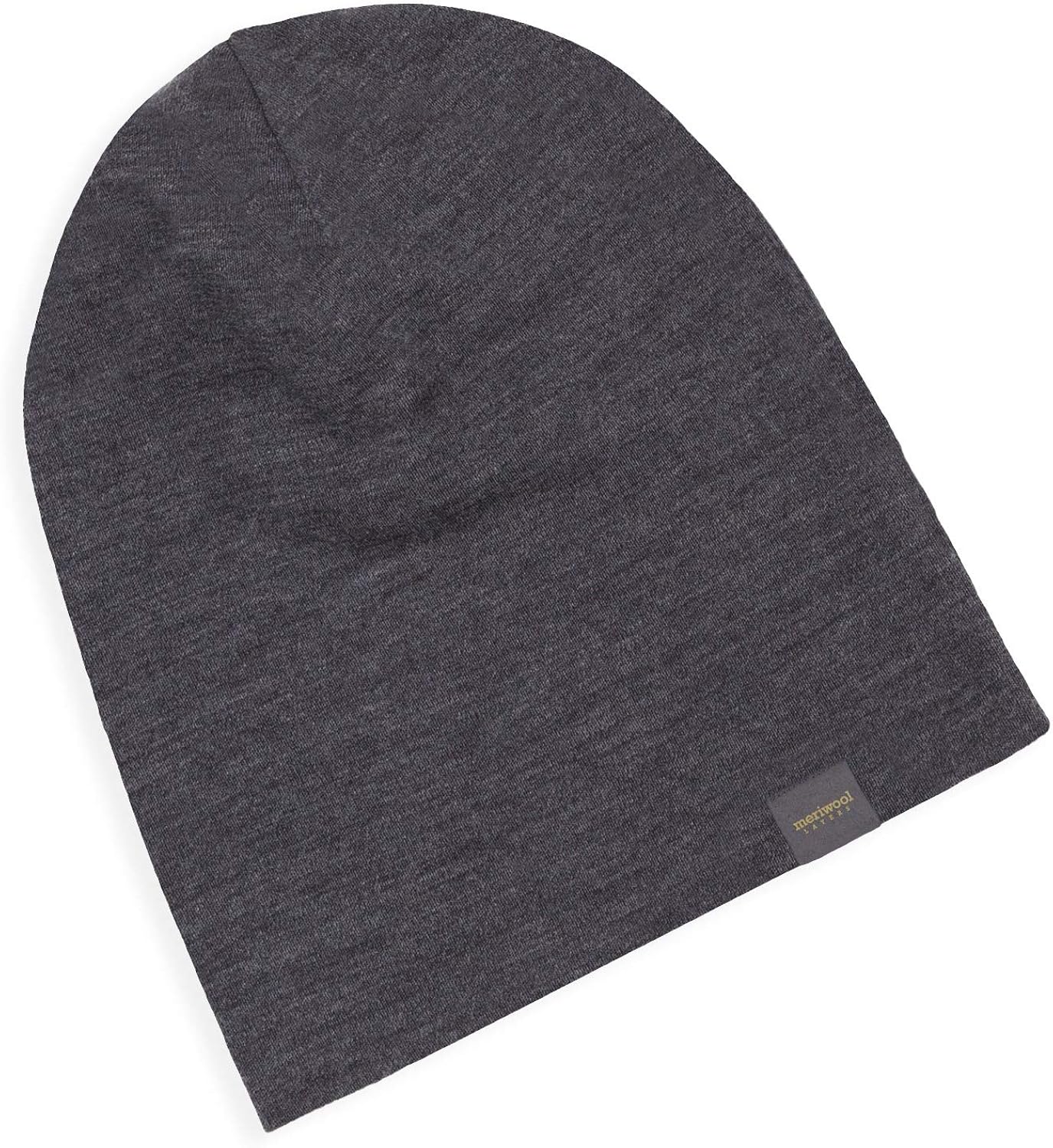 MERIWOOL Unisex Merino Wool Cuff Beanie Hat - Choose Your Color (Charcoal Gray) at  Men’s Clothing store