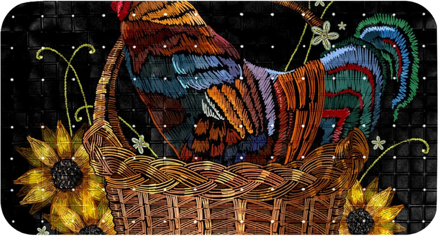 FURINKAZAN Alfombrilla antideslizante para bañera, diseño de girasol