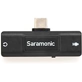 Saramonic SR-EA2U | USB-C Audio Interface with 3.5mm TRS or TRRS Mic Input, 3.5mm Headphone Out &amp; Mute for iPhone 15, Android Devices, Computers, new iPad &amp; much more