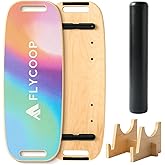 Balance Board for Adult with Adjustable Stoppers: 3 Modes Wobble Board with Roller and Stand Exercise Balancing Stability Tra