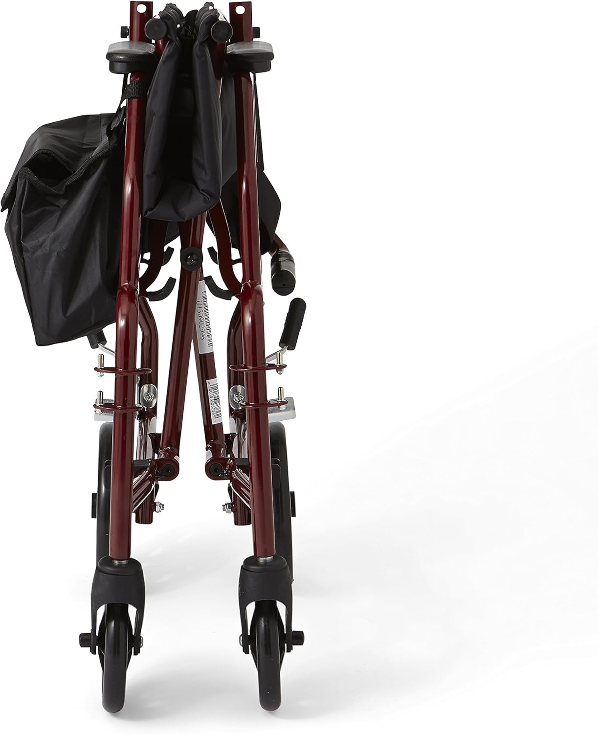 Medline Lightweight Steel Transport Chair, 19" Wide Seat,Desk-Length Arms, Swing Away Footrests, Burgundy Frame: Health & Personal Care