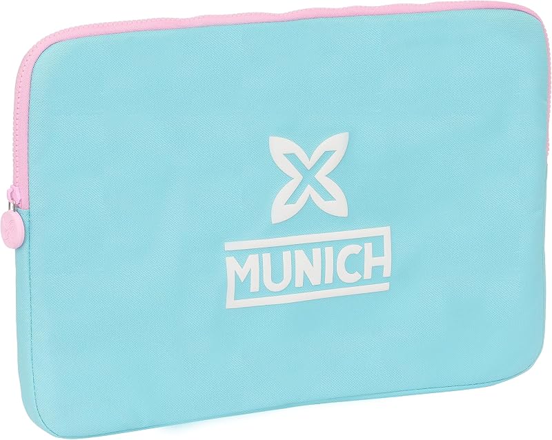 MUNICH HEAVEN - Funda para Portátil 15.6'', Mochila, Ideal para Niños de Diferentes Edades, Cómoda y Versátil, Calidad y Resistencia, 39.5x3.5x27.5 cm, Color Celeste