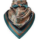 Mariorlsy 35" Men's Silk Cowboy Scarf - Oversized Western Bandana Neckwear, Large Square Scarf with Gift Packaging
