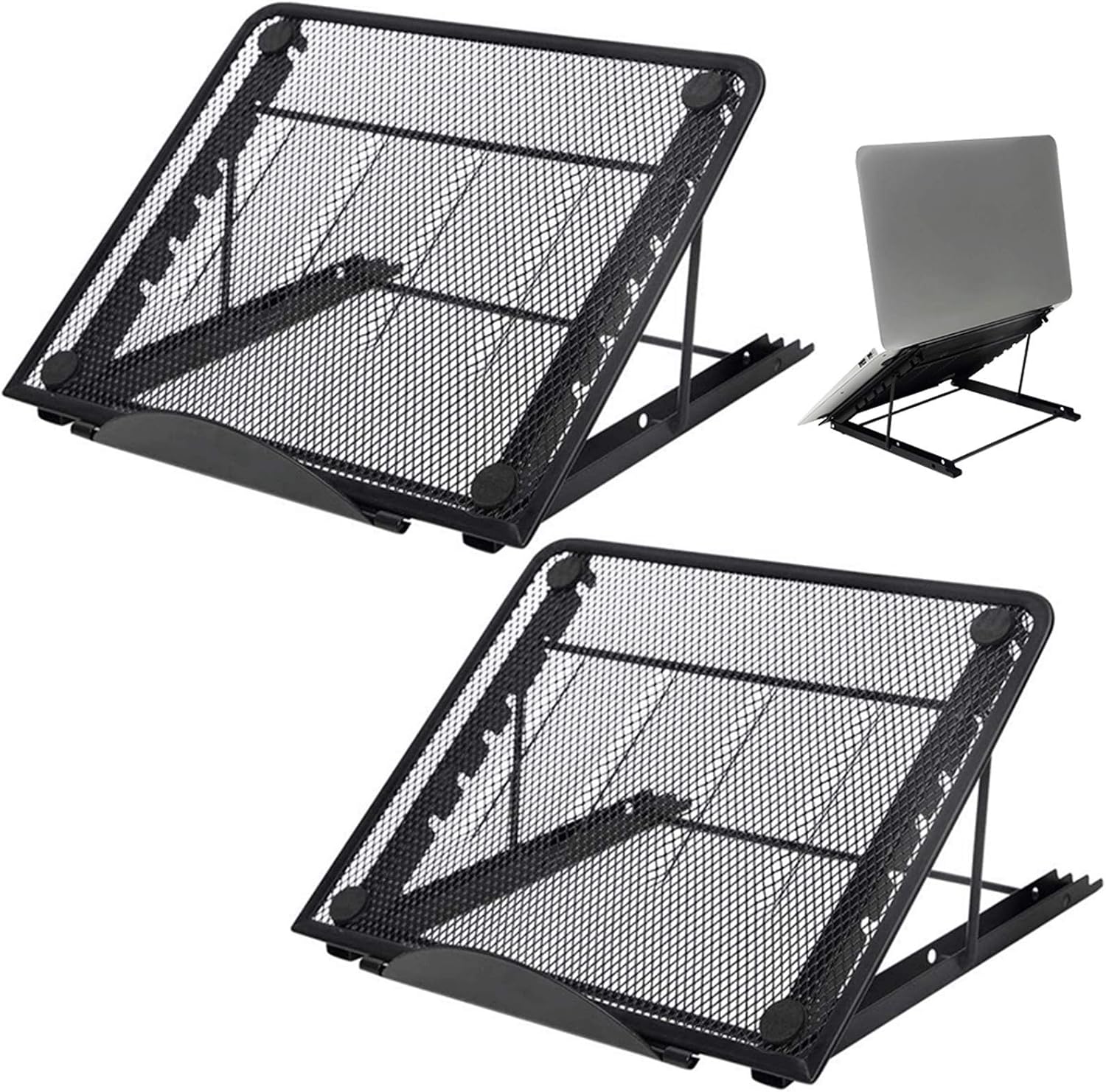 Laptop Stands Laptop Tablet Stand, 2PCS Foldable Ventilated