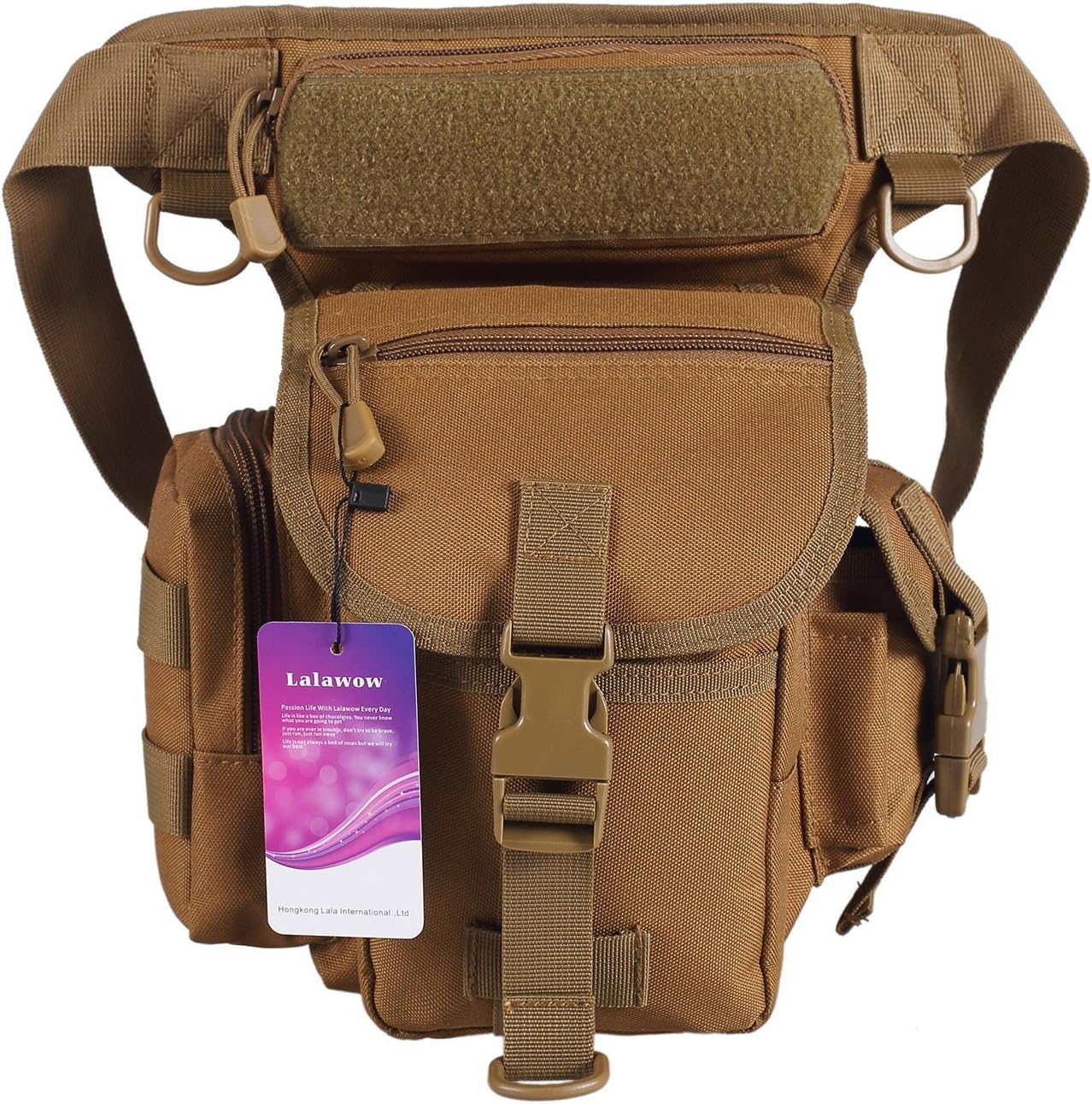 Lalawow Waterproof Tactical Drop Leg Panel Utility Pouch Bag Cross Over Leg Rig Thermite Versipack