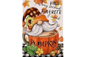 KINPLUB Fall Gnome Diamond Painting Kits for Adults, Autumn Pumpkin 5D Diamond Art Kits for Beginners, DIY Full Round Drill Paint by Diamonds, Fall Home Wall Decor 12 x 16 Inch