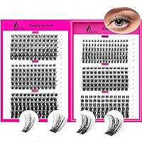 432PCS Natural Lash Clusters 6 Mixed Styles Wispy Lashes Cluster Extensions, D Curl Eyelash Clusters Natural Look, Lightweight & Comfortable Wear, Ideal for Stunning Volume & Length