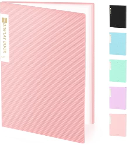Amazon.com : Sooez Binder with Plastic Sleeves 18-Pocket, Displays