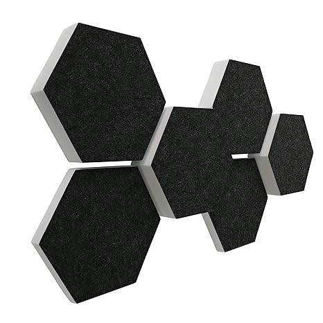 Basotect G+ Schallabsorber 3D-Set < 6 Elemente Ø30cm > Diverse Farben (ANTHRAZIT)
