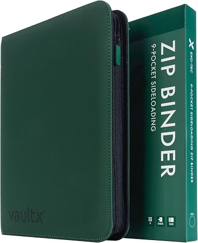 Vault X 9 Pocket Zip Trading Card Binder 360 Cards Exo-Tec Green