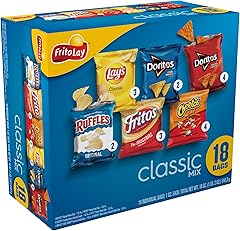 Frito-Lay Snacks Classic Mix Chips Variety Pack, Doritos, Lay's Ruffles, Cheetos, Fritos, 18 Count(Pack of 1) (Assortment May