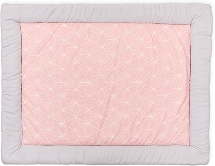 Force Kids Tapis Déveil Fine Diamante Blanc Sur Vieux Rose
