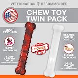Nylabone Durable Power Dental Dog Chew Toys Twin Pack Large Beef Jerky & Chicken view 3