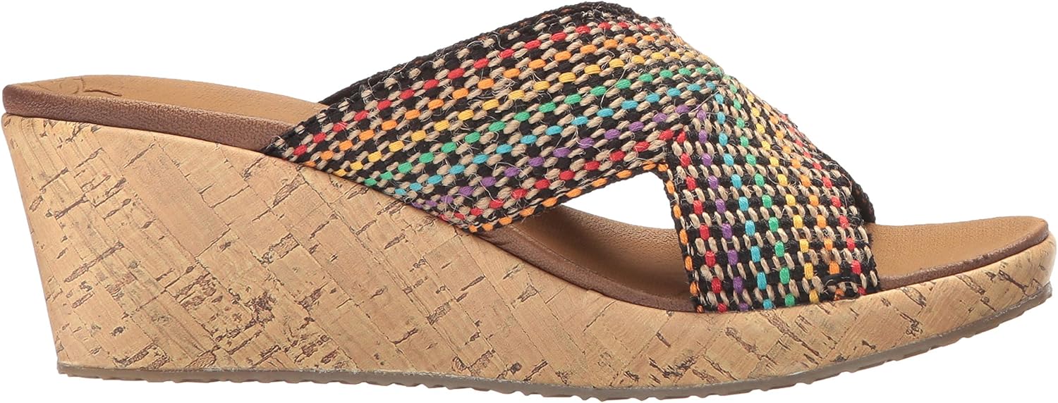 skechers cali women's beverlee delighted wedge sandal