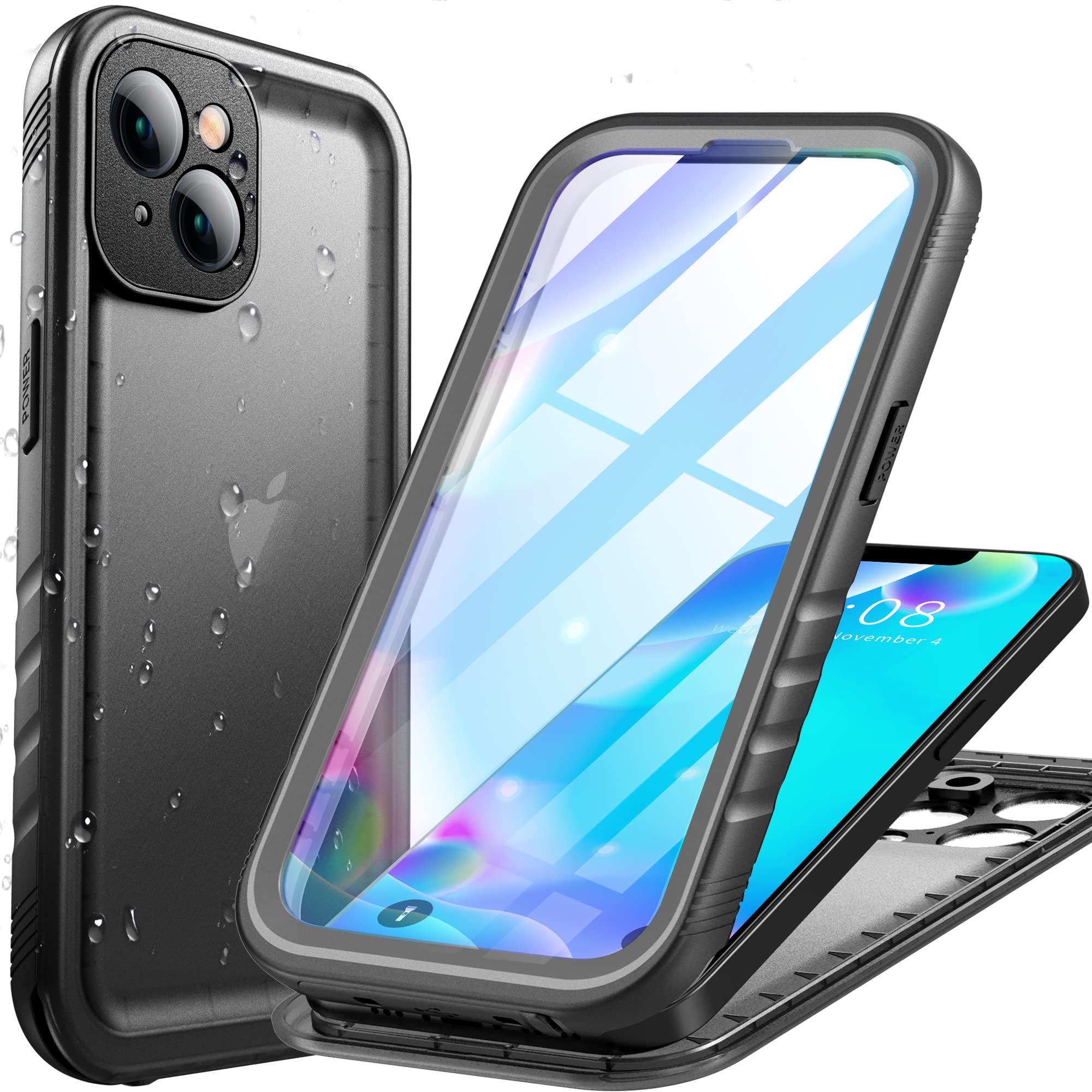Photo 1 of Cozycase for iPhone 14 Waterproof Shockproof Dustproof Case - Heavy Duty/360 Full Body/Military Grade/Protective/Rugged ?8FT Drop Proof | IP68 Underwater? Built in Screen/Camera Protector with Lanyard