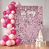 24 Pcs Pink Shimmer Wall Backdrop Panels - 4FT x