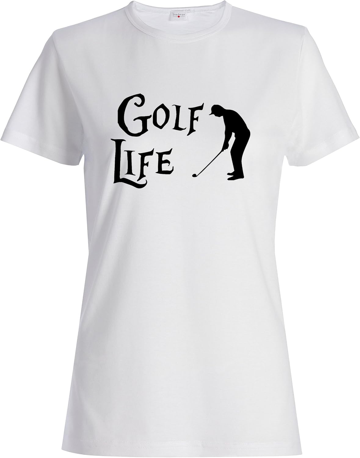 Golf life slogan logo Women's T shirt Amazon.co.uk Kitchen & Home