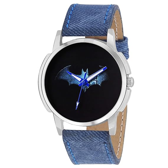 Analog Blue Dial Batman Watch for Men TMGXBLK768