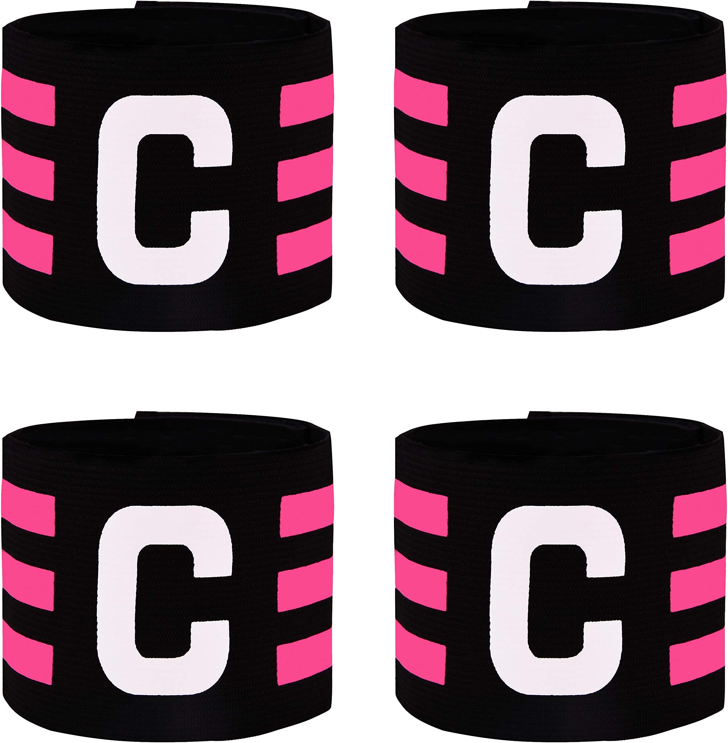 Ancefine Adult Youth Elastic Soccer Captain Armband,4-Pack