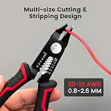 KAIWEETS 5.0 Inch Wire Cutter 2 in 1 Side Cutter 10-20 AWG Anti-Slip view 4