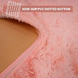 Aspire Homeware Pink Area Rug 80x150cm Non Slip Shaggy Fluffy Thick Pile view 7