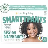 HealthyBaby Non-Toxic Training Pants Toddler Diapers - Size 8, 30 Count | EWG Verified &amp; Microbiome-Friendly. Easy pull-on &amp; tear-away design. Plant-derived materials. 12-hour leak protection. TCF.