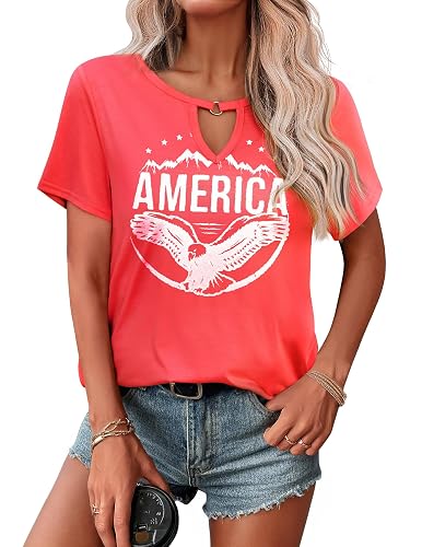 (Ad) Zeagoo T Shirts Women American Flag Tops...