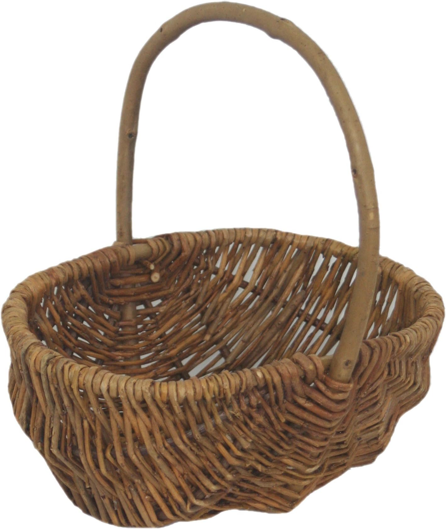 Red Hamper Wicker Shopping Basket, Brown, 12 x 29 x 21 cm