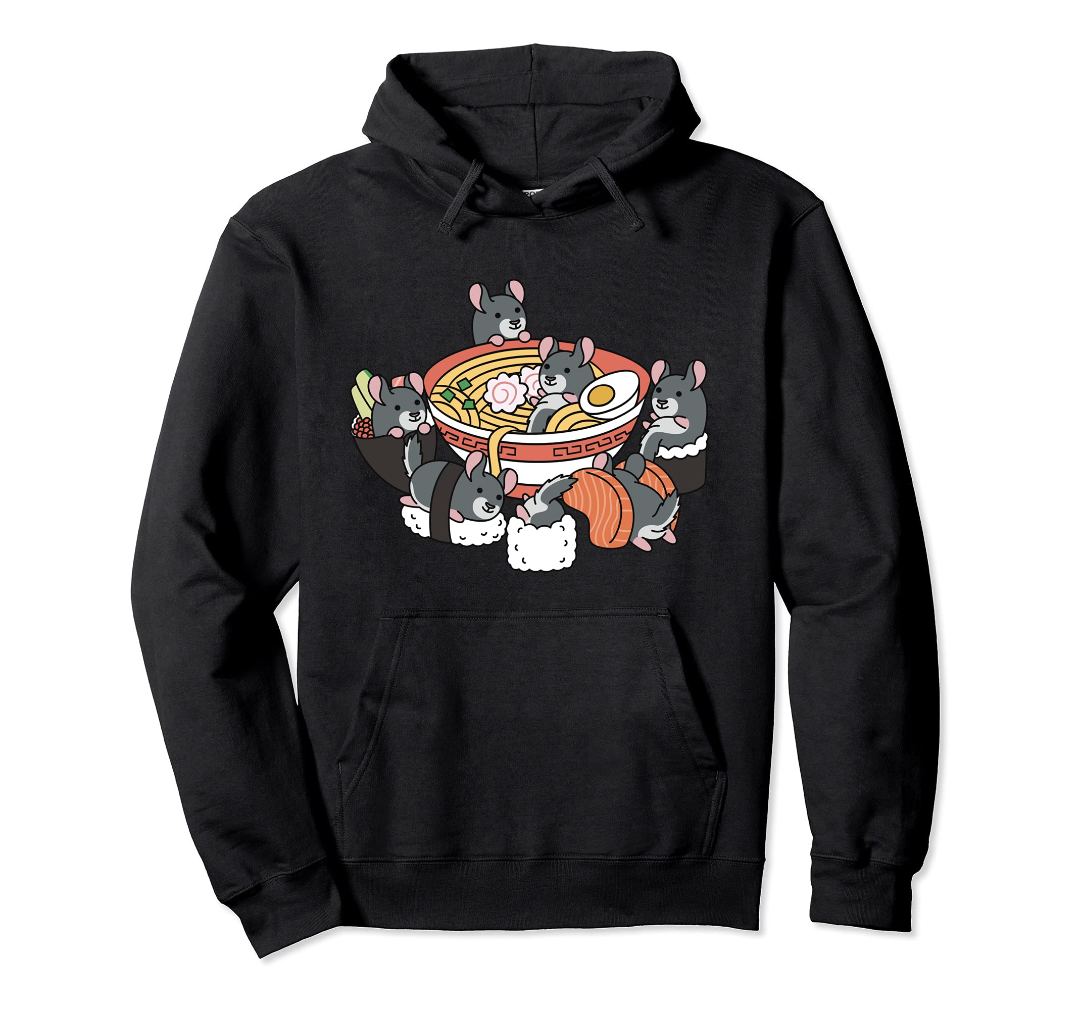 Ramen Sushi Chinchilla Pet Pullover Hoodie