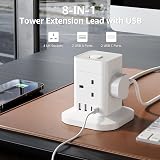 hotimy Cube Extension Lead with USB C 4-Way 2 USB C 2 USB A 1.5M 13A 3250W view 3