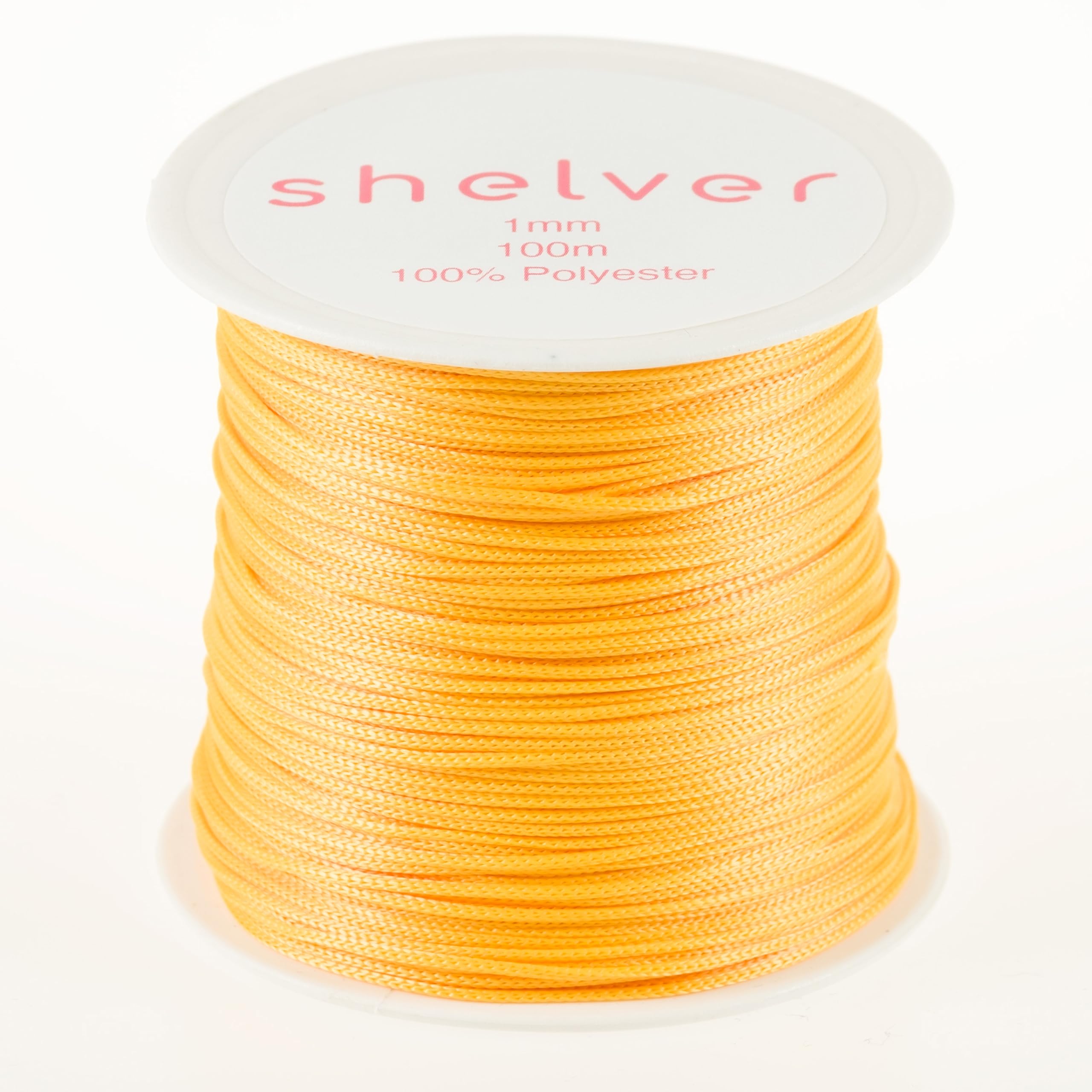 1mm String x 100m, Nylon Cord, Available in 26 Colours, Bracelet Making, Other Crafts (YELLOW)