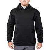 BRUNT Allard Tech Hoodie - Lightweight Work Sweatshirt - Hard Hat-Compatible Hood - Oversized Front Pocket - Turbo Dry Fabric