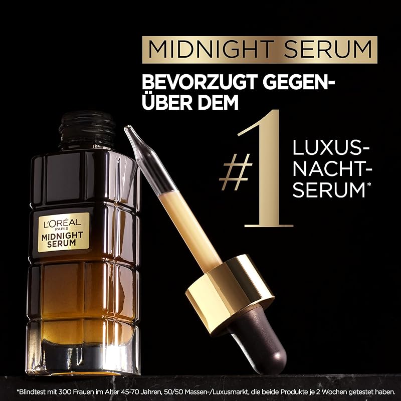L'Oréal Paris Midnight Serum para mujeres: regeneración celular durante la noche y protege contra los radicales libres durante el día para menos arrugas, piel más suave y joven, Age Perfect Cell