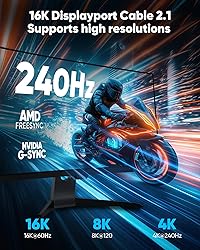 Highwings 80Gbps Displayport Cable 2.1