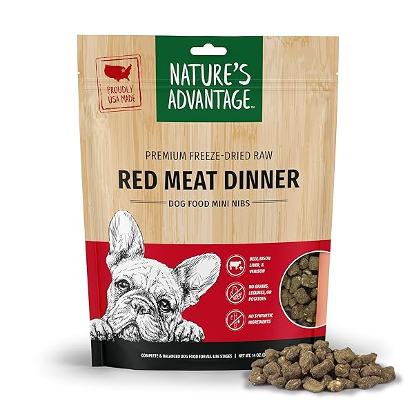 NATURE’S ADVANTAGE FREEZE-DRIED RAW RED MEAT DINNER DOG...