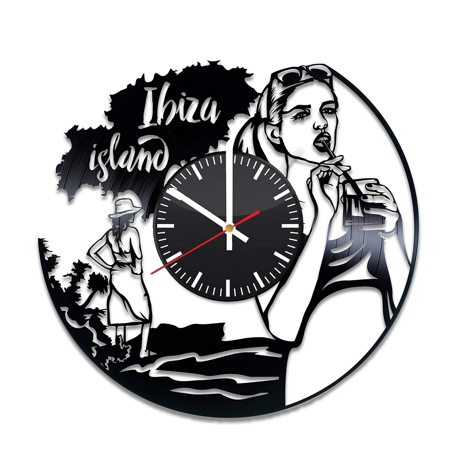 Amazon Com Ibiza Island Vinyl Clock Ibiza Island Wall Decor Ibiza