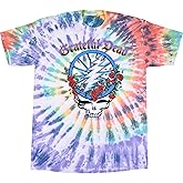 Liquid Blue Mens Grateful Dead Steal Your Wheel SYF and RosesT-Shirt