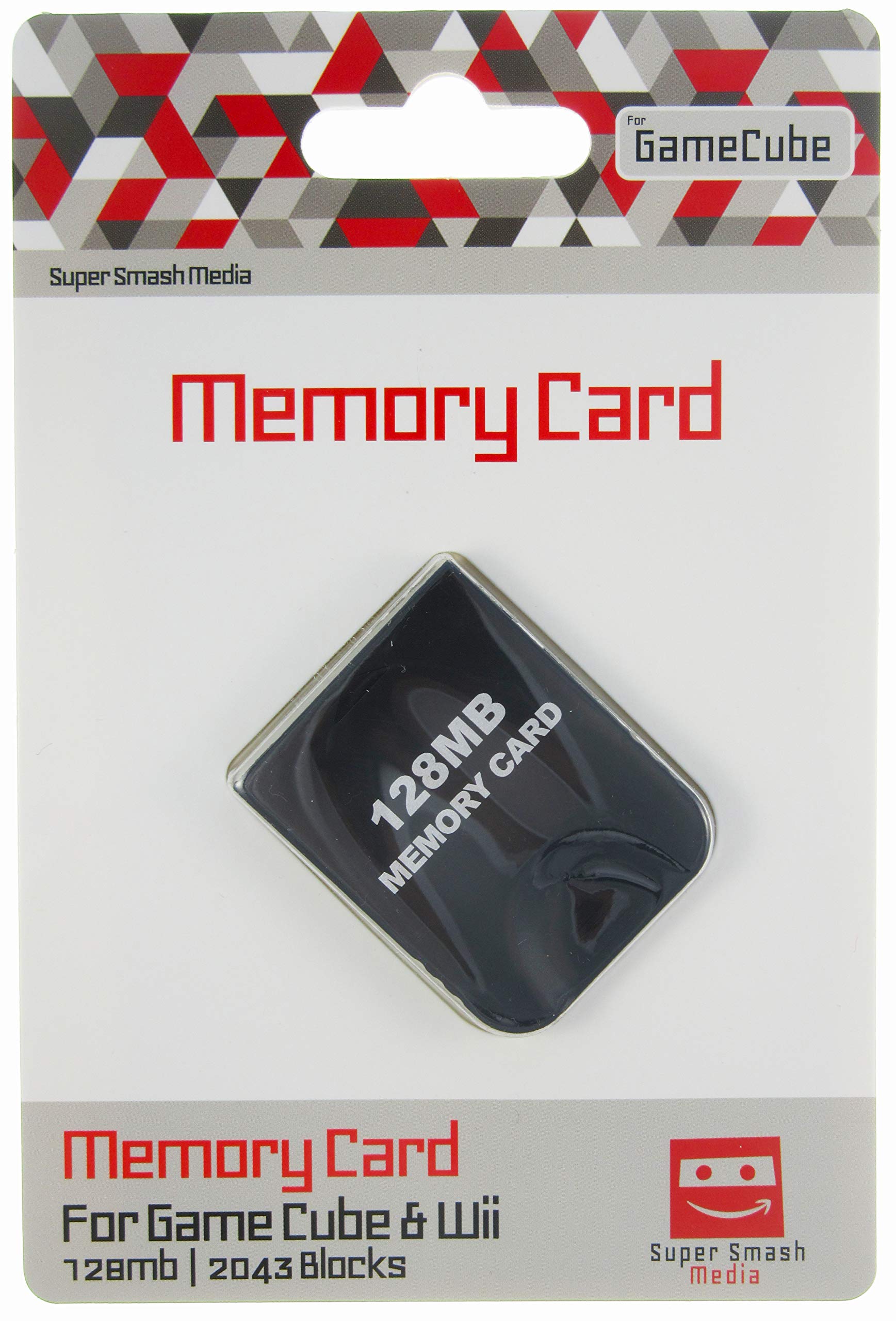 SuperSmashMedia® - 128MB Memory Card for Nintendo GameCube/Wii/NGC [Black]
