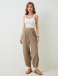 Xiaoxuemeng Womens Baggy Wide Leg Pants Casual