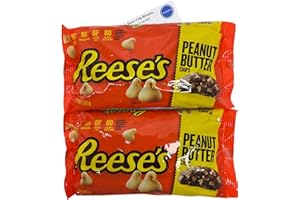 Reese's Peanut Butter Baking Chips Bundle: (2) 10 oz Bags & ThisNThat Recipe Card