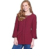 Ali Miles womens Textured Woven Popover for Women