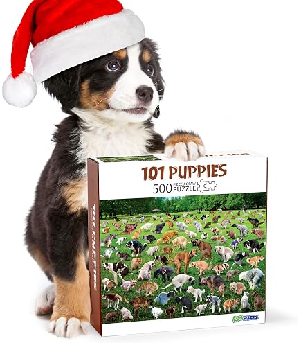 Ceaco Holiday Dogs Jigsaw Puzzle – 500 Piece Selfies Puzzle By Howard Robinson | Fun Family Puzzle For Christmas