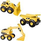 Cat Construction 7" Dump Truck, Loader &amp; Excavator toys Combo Pack