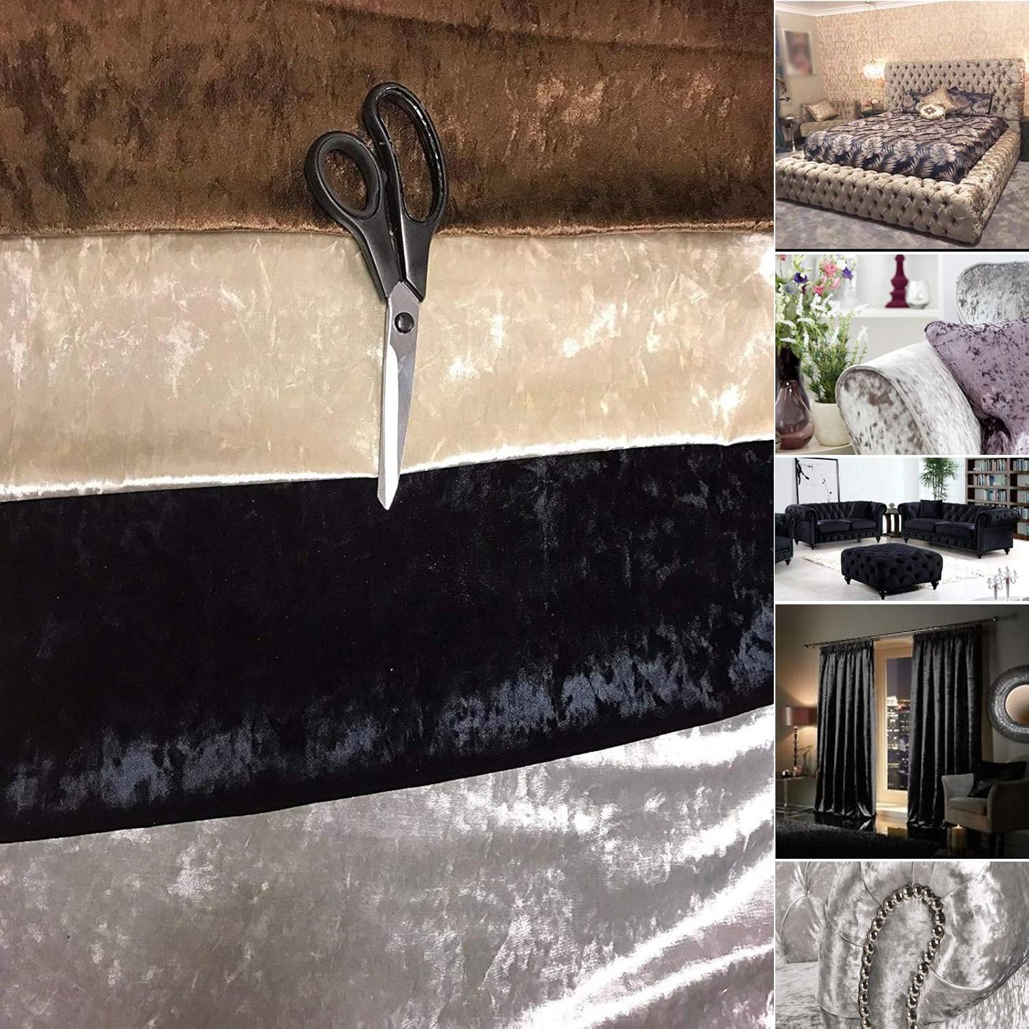 Sleepkings Ice Crushed Velvet Fabric Material 100 Fire