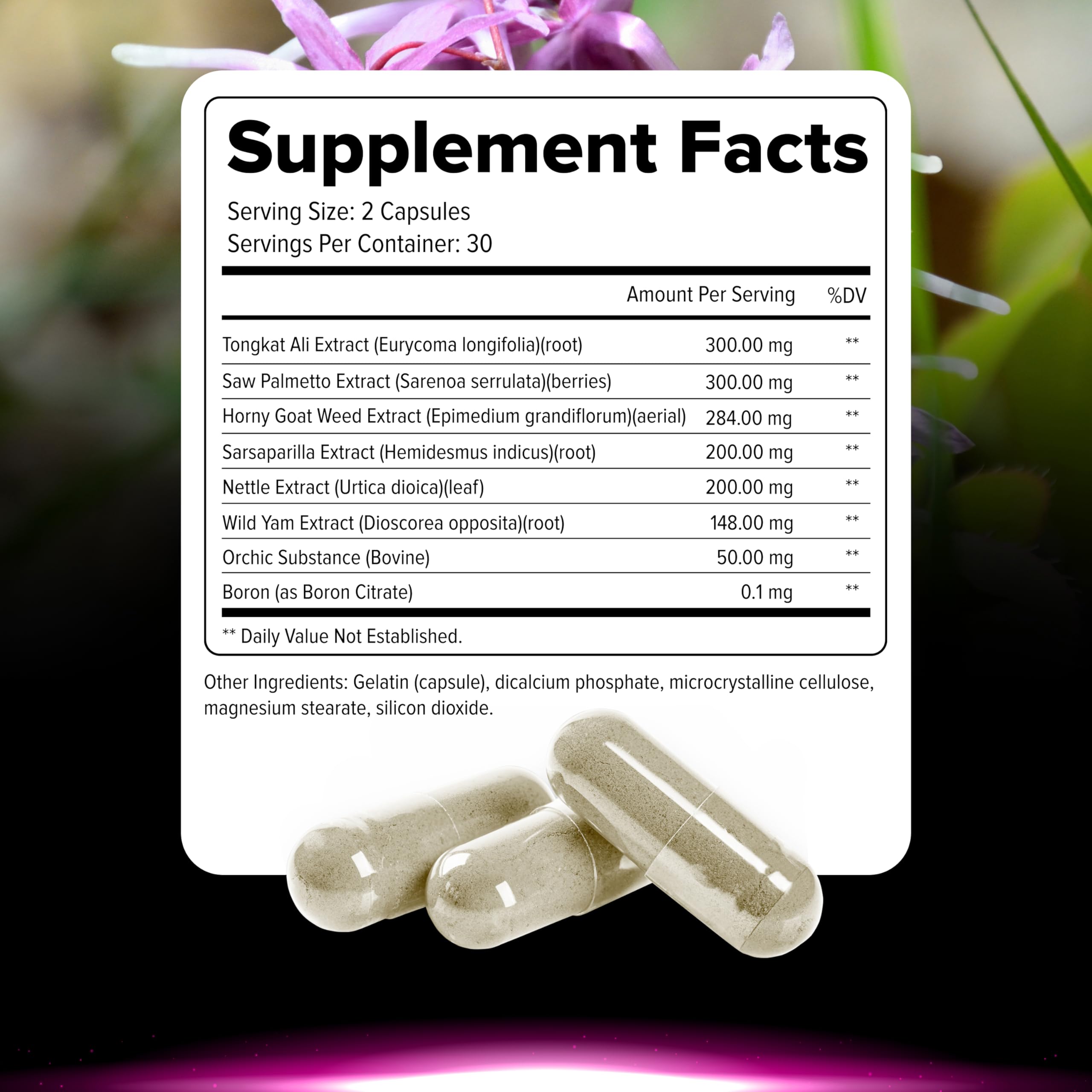 Testosterone Booster for Men - Male Enhancing Supplement Pills - Fast Acting Blood Flow, Muscle Growth, Stamina, Endurance & Strength - Boost Performance & Drive - 3rd Party Tested - 60 Capsules