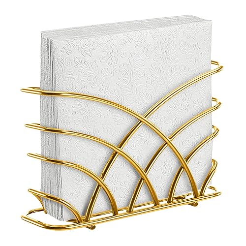 LEVIMETREE Gold Napkin Holder Elegant Table Accessory for Dining