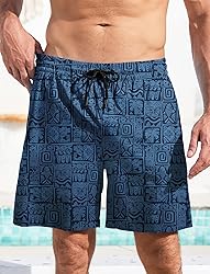 Men's Swim Trunks Hawaiian Bathing Mesh Lining Suit