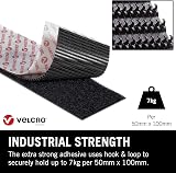 VELCRO Brand Heavy Duty Stick On Tape Cut-to-Length 50mm x 5m Black view 2
